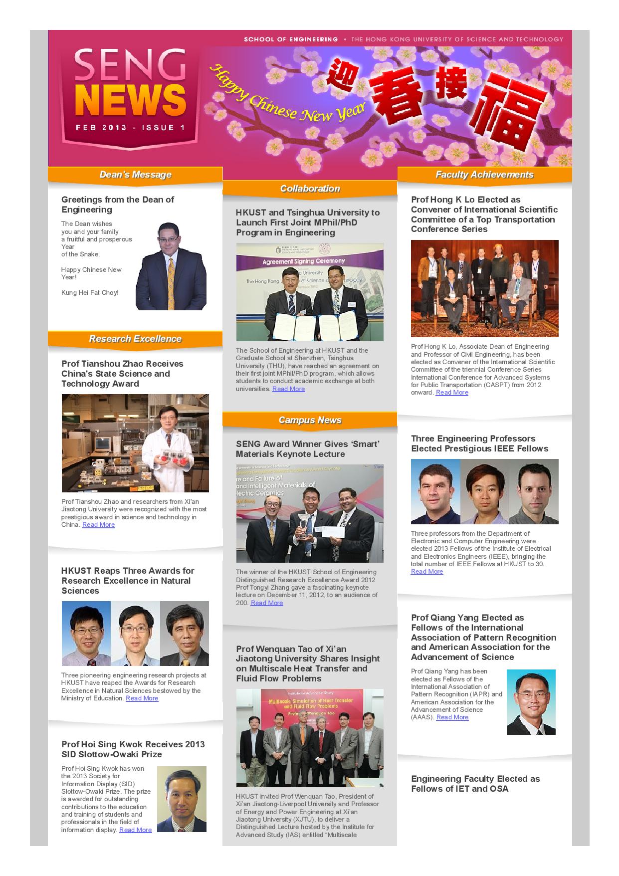 SENG eNews (Issue 1 - Feb 2013)