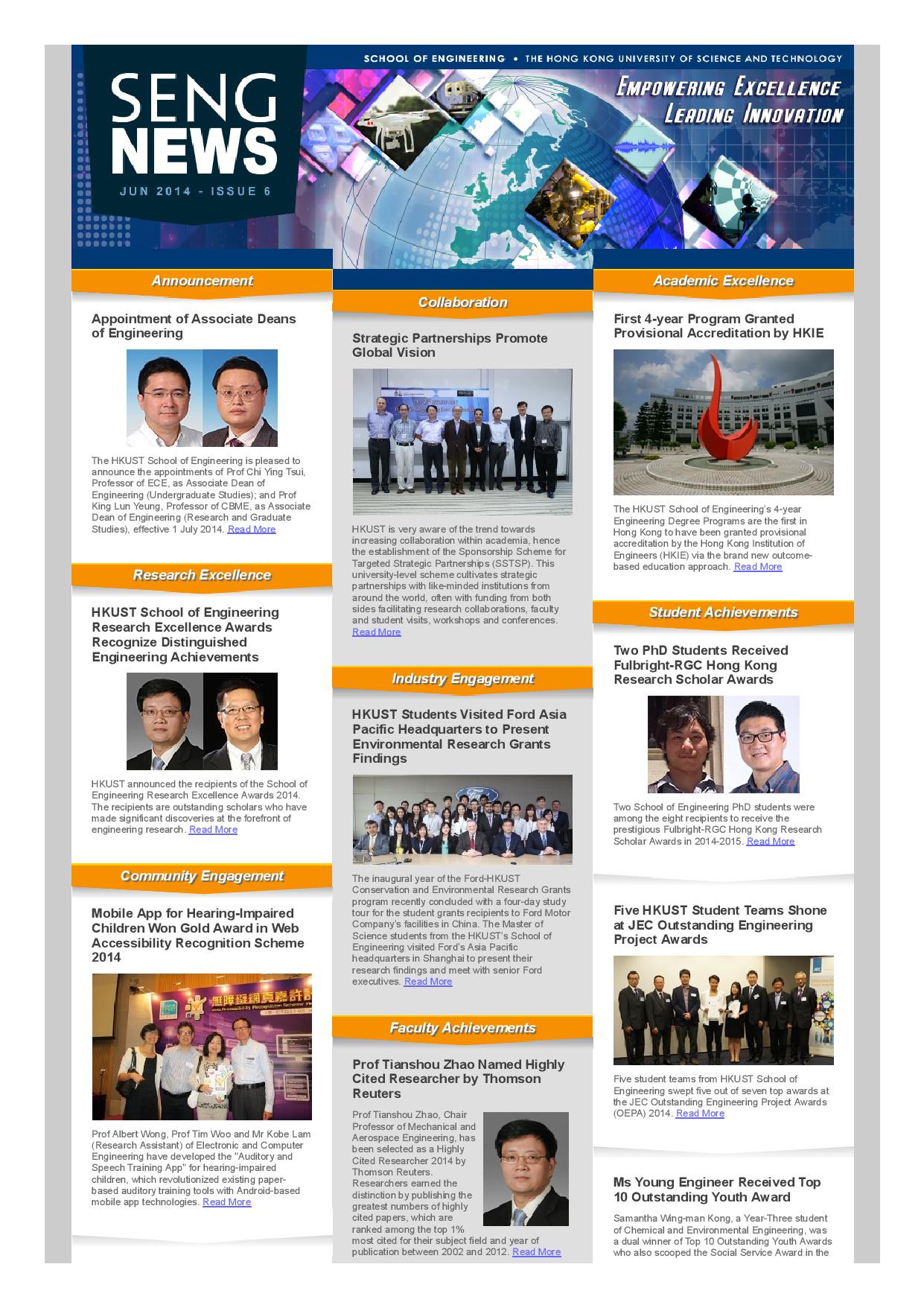 SENG eNews (Issue 6 - Jun 2014)