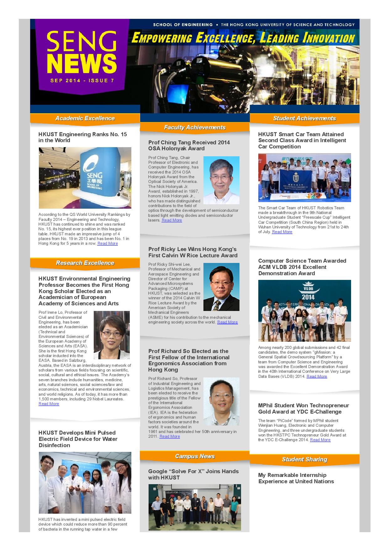 SENG eNews (Issue 7 - Sep 2014)