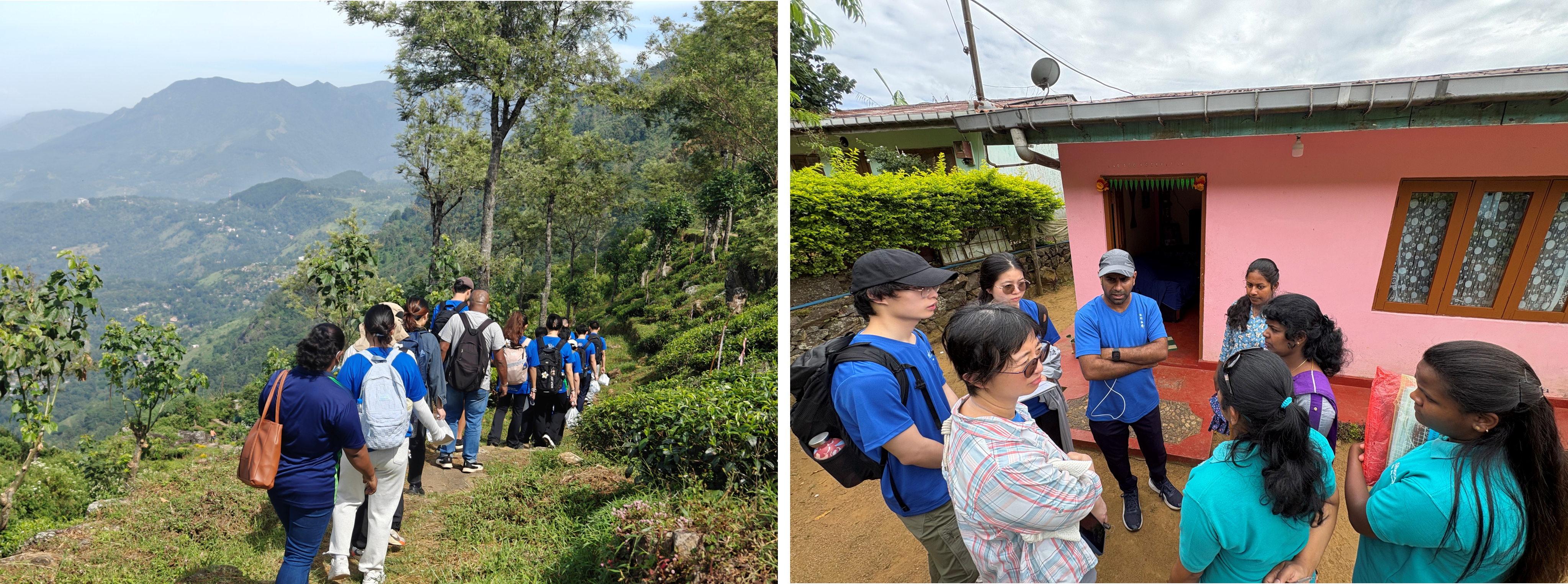 Visiting tea plantation communities in Sri Lanka to understand user needs through interviews and on-site observation.