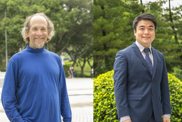 Prof. Andrew Horner (left) and Prof. Terence Wong received the Honorary Mentions for their dedication towards teaching and design of common core courses.
