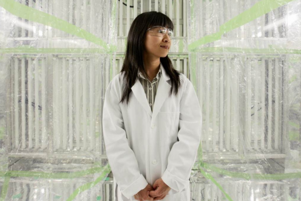 Prof. Sally Ng Nga-Lee inside the Environmental Chamber Facility in her lab at Georgia Institute of Technology, where she is delivering greater understanding of aerosols and air pollution.