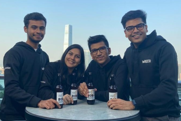 Breer was founded by the all-HKUST team: (from left to right) Suyash Mohan (2021 BBA in Economics), Anushka Purohit (Electronic and Computer Engineering undergraduate), Naman Tekriwal (Management undergraduate), and Deevansh Gupta (Marketing undergraduate).