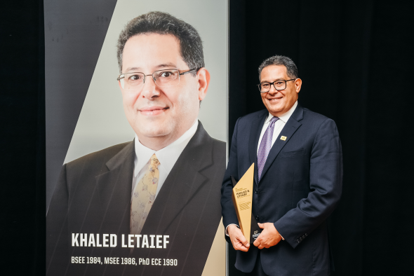 Prof. Khaled B. Letaief was honored with a 2024 Distinguished Engineering Alumni Award by Purdue University for his preeminence in the field of computer science and engineering.