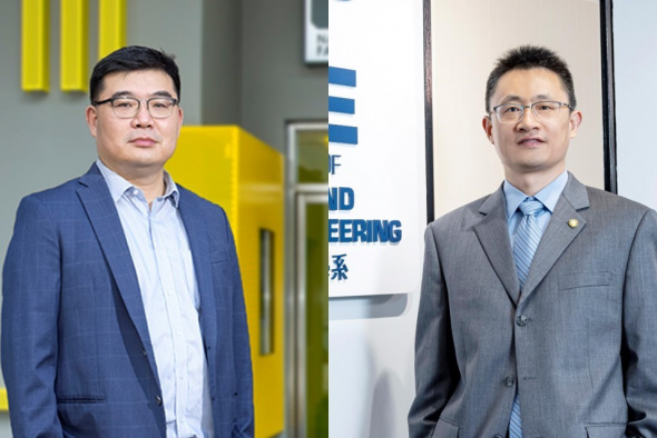 兩所分別由陳敬教授（左）及邵敏華教授（右）領導的聯合實驗室，獲研究資助局「中國科學院與香港地區聯合實驗室資助計劃」撥款。