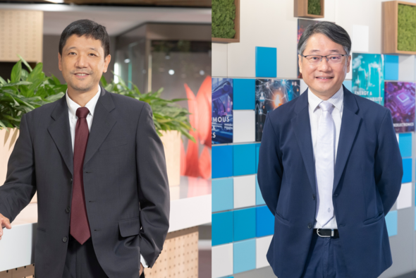 Prof. George Yuan (left), Professor of Electronic and Computer Engineering, is appointed Associate Dean of Engineering (Strategic Planning and Development. Prof. Albert Chung (right), Professor of Computer Science and Engineering, is appointed Associate Dean of Engineering (Research and Graduate Studies).