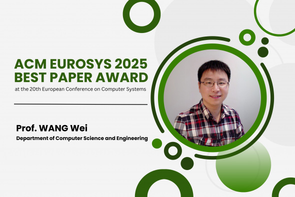 Prof. Wang Wei’s co-authored paper, titled “SpInfer: Leveraging Low-Level Sparsity for Efficient Large Language Model Inference on GPUs”, is one of the only two Best Papers recognized at ACM EuroSys 2025 from around 700 entries. Prof. Wang Wei’s co-authored paper, titled “SpInfer: Leveraging Low-Level Sparsity for Efficient Large Language Model Inference on GPUs”, is one of the only two Best Papers recognized at ACM EuroSys 2025 from around 700 entries.