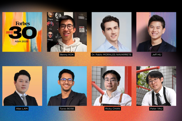 (Top row, from left) Benny Kok, Dr. Pablo Morales Navarrete, Jeff Hu; (bottom row, from left) Alex Lam, Turzo Bose, Ricky Chan, Peter Yau