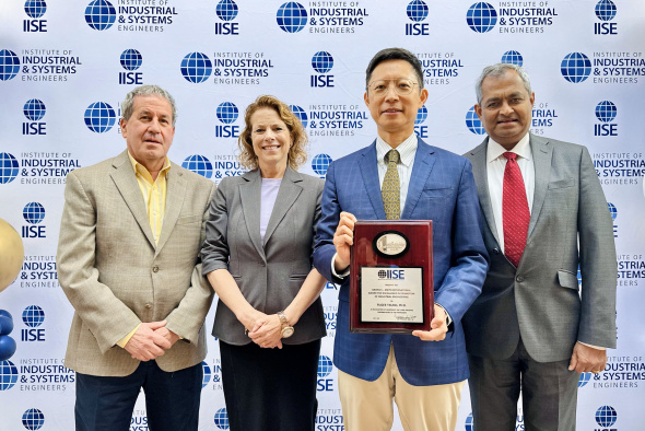 Prof. Fugee Tsung (second right) was conferred the prestigious George L. Smith International Award for Excellence in Promotion of Industrial Engineering by the Institute of Industrial and Systems Engineers (IISE) on June 2, 2025, at the IISE Annual Conference & Expo, held in Atlanta, Georgia. Prof. Fugee Tsung (second right) was conferred the prestigious George L. Smith International Award for Excellence in Promotion of Industrial Engineering by the Institute of Industrial and Systems Engineers (IISE) on June 2, 2025, at the IISE Annual Conference & Expo, held in Atlanta, Georgia.