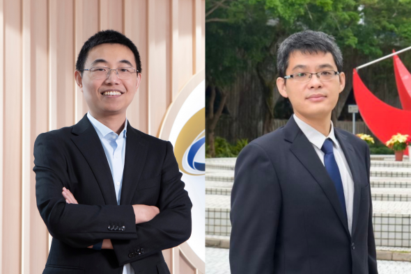 Prof. Shen Yajing (left) and Prof. Wang Jiguang (right)