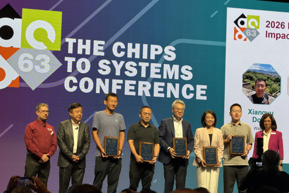 Prof. Xie Yuan (fourth left) and his former PhD students and collaborators received the prestigious 2026 ACM/IEEE A. Richard Newton Technical Impact Award in Electronic Design Automation at the 63rd Design Automation Conference, held in Long Beach, California, in July 2026.
