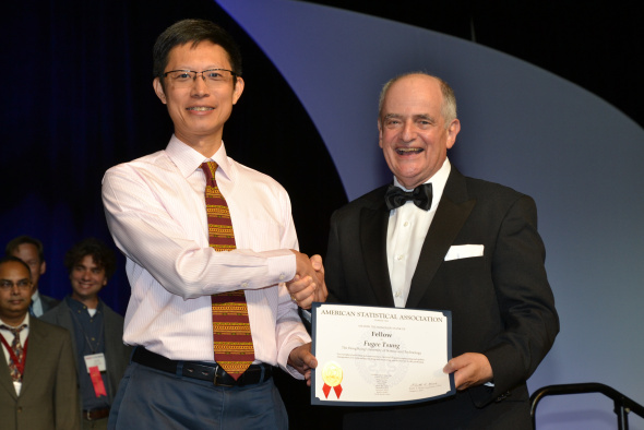 Prof Fugee Tsung received the Fellow award at the Joint Statistical Meetings in Baltimore, US.	