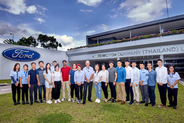 The 3rd year of the Ford-Hong Kong University of Science and Technology (HKUST) Conservation and Environmental Research Grants program saw 15 students visit the Ford Thailand Manufacturing plant in Rayong, Thailand