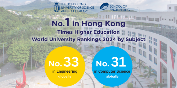HKUST Engineering retains its No.1 spot in Hong Kong in two newly released 2024 subject rankings by the Times Higher Education World University Rankings.