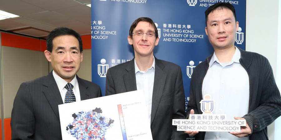 (From left) Prof Bertram Shi, Head of HKUST’s Department of Electronic & Computer Engineering (ECE); Prof Matthew McKay, Hari Harilela Associate Professor in the Departments of ECE and Chemical & Biological Engineering; and Prof Raymond Louie, Research Assistant Professor in the Department of ECE and Junior Fellow of HKUST Institute for Advanced Study