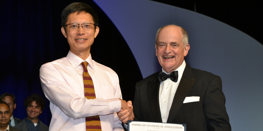 Prof Fugee Tsung received the Fellow award at the Joint Statistical Meetings in Baltimore, US.	