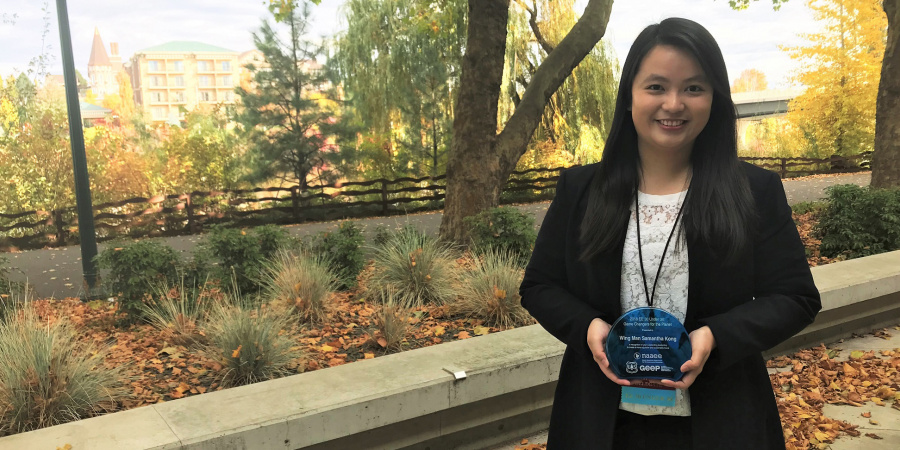 2014 graduate Samantha Kong is inspiring the next generation to implement sustainable living. 