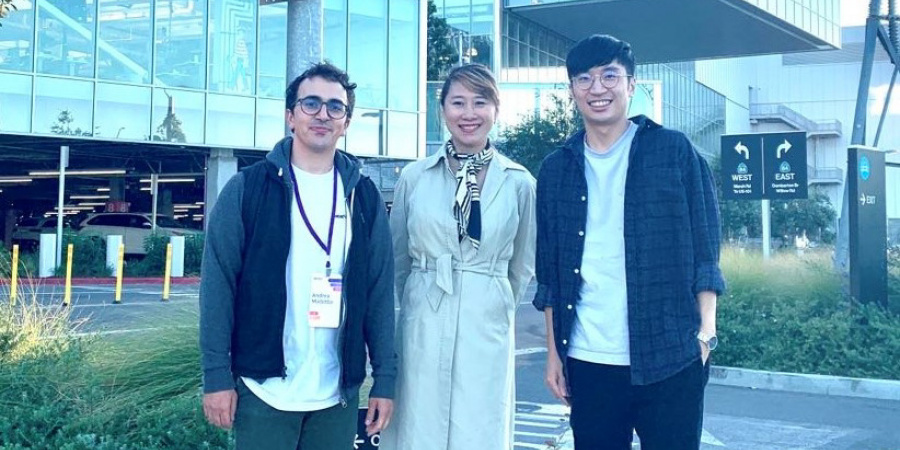 (From left) Andrea Madotto, Prof. Pascale Fung and Wu Chien-Sheng received an Outstanding Paper Award at the 57th Annual Meeting of the Association for Computational Linguistics for a paper co-authored with Salesforce Research collaborators.