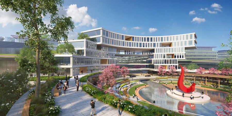 Intelligent transportation is one of the key research thrust areas of the proposed HKUST Guangzhou campus. The photo is an impression of the Guangzhou campus.