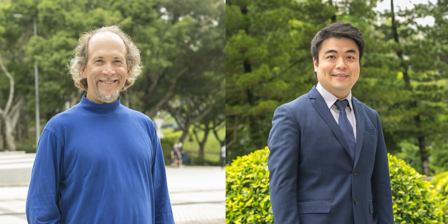 Prof. Andrew Horner (left) and Prof. Terence Wong received the Honorary Mentions for their dedication towards teaching and design of common core courses.