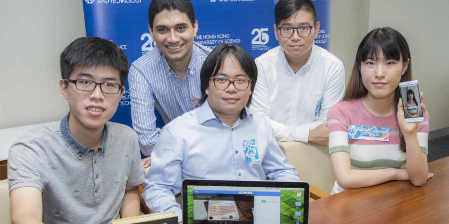 Prof Pan Hui (middle front) and his research team.  