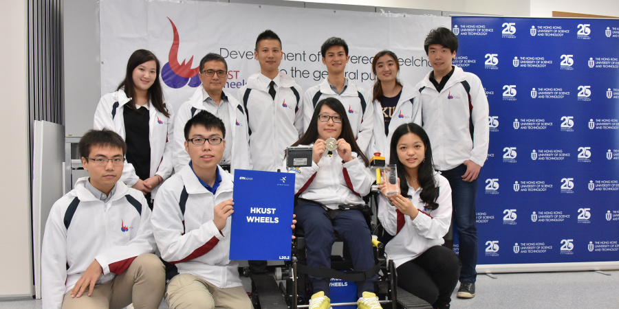 Prof Robin Ma (back row, third left) and members of HKUSTwheels 