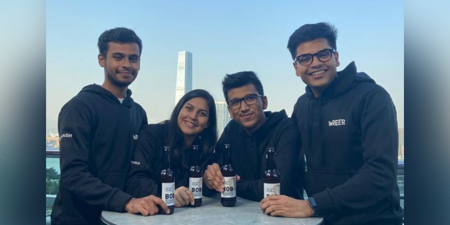Breer was founded by the all-HKUST team: (from left to right) Suyash Mohan (2021 BBA in Economics), Anushka Purohit (Electronic and Computer Engineering undergraduate), Naman Tekriwal (Management undergraduate), and Deevansh Gupta (Marketing undergraduate).