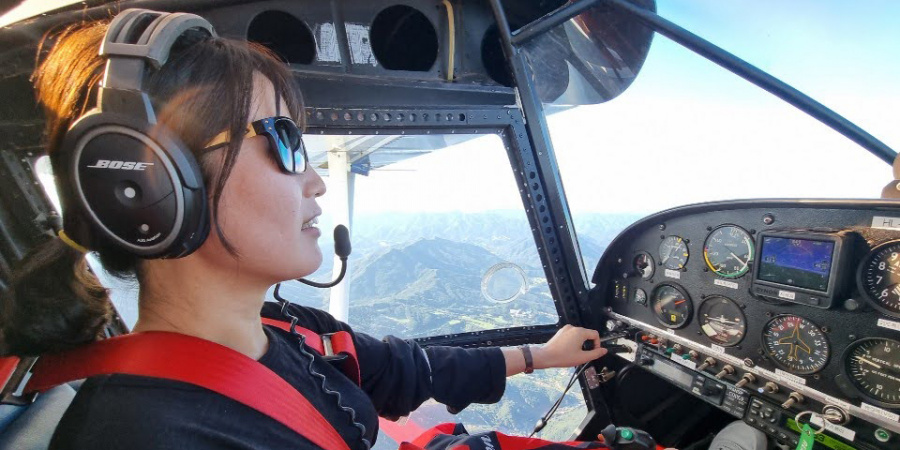 Dajung Kim achieved one of her dreams by learning to fly small planes.