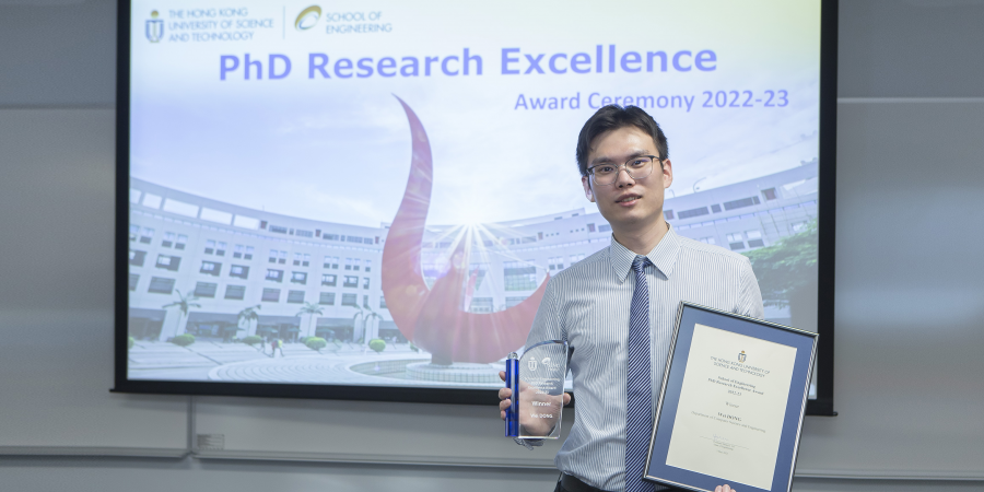 Award winner Dong Wei shared his rewarding research experiences and challenges with current research postgraduate students at the PhD Research Excellence Award Ceremony on May 10.