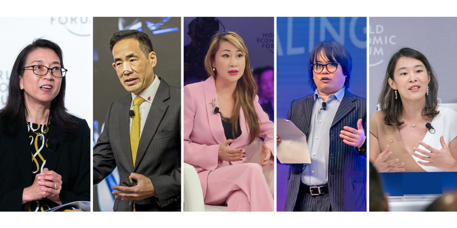 （左起）蔡欣怡教授、施毅明教授、馮雁教授、許彬教授及吳若昊教授