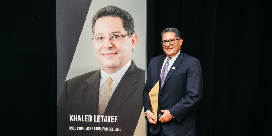 Prof. Khaled B. Letaief was honored with a 2024 Distinguished Engineering Alumni Award by Purdue University for his preeminence in the field of computer science and engineering.