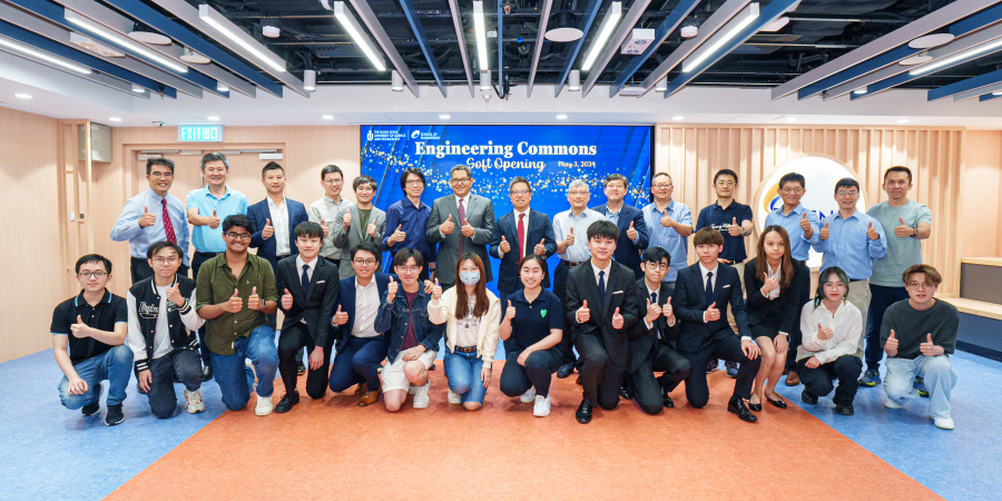 School of Engineering faculty members, students and staff came together to celebrate the soft opening of the new Engineering Commons on May 3, 2024.