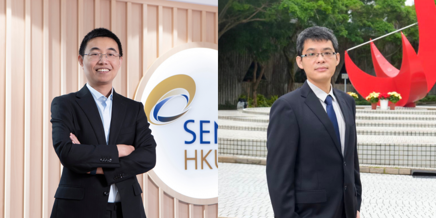 Prof. Shen Yajing (left) and Prof. Wang Jiguang (right)