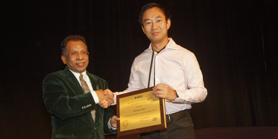 Prof Mansun Chan received the IEEE Electron Devices Society Education Award at the 2017 IEEE International Electron Devices Meeting on December 4, 2017 in San Francisco, US.	 