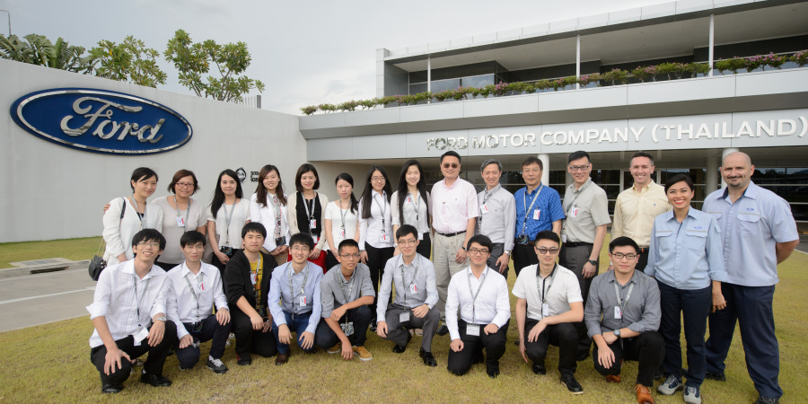 Ford-HKUST Conservation and Environmental Research Grants recipients visited Ford Thailand Manufacturing plant in Rayong, Thailand.