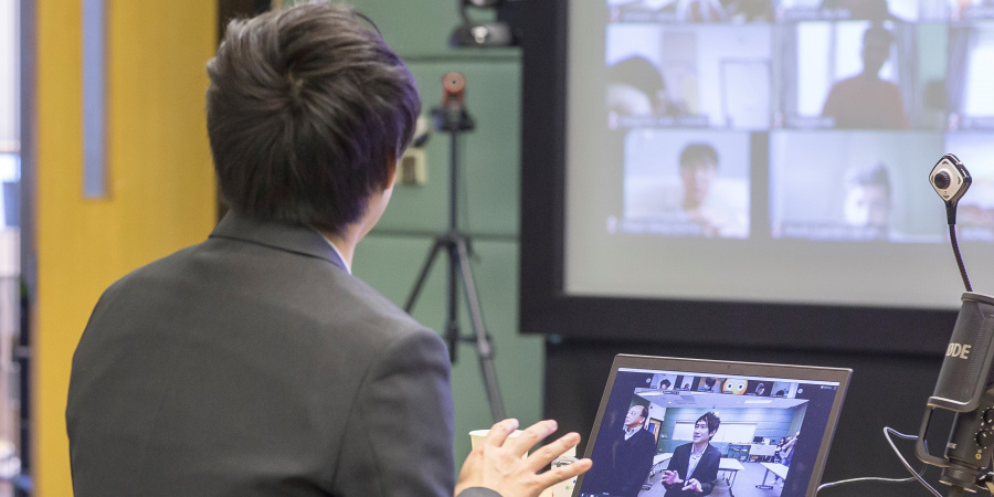 Multiple cameras have helped faculty deliver effective real-time interactive online teaching.
