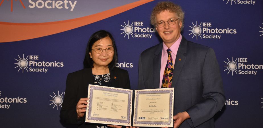 Prof Kei May Lau Honored with IEEE Photonics Society Aron Kressel Award
