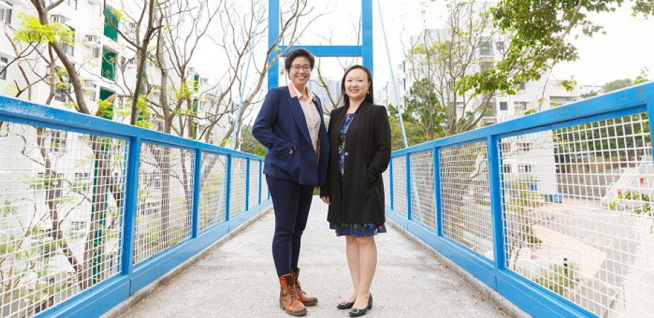 Ready to structure the future: civil engineers Gigi Suen (left) and Jenny Yeung.