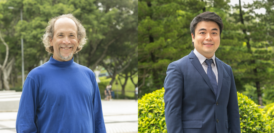 Prof. Andrew Horner (left) and Prof. Terence Wong received the Honorary Mentions for their dedication towards teaching and design of common core courses.