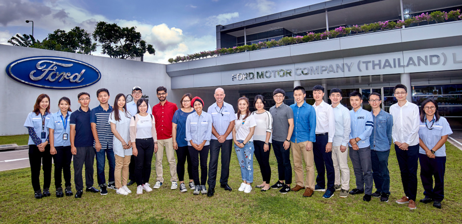 The 3rd year of the Ford-Hong Kong University of Science and Technology (HKUST) Conservation and Environmental Research Grants program saw 15 students visit the Ford Thailand Manufacturing plant in Rayong, Thailand