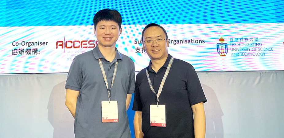 Prof. Tu Fengbin (left) and Prof. Xie Yuan (right) have been devoted to researching and developing the groundbreaking technology of the Reconfigurable Digital Computing-In-Memory AI chip (ReDCIM).