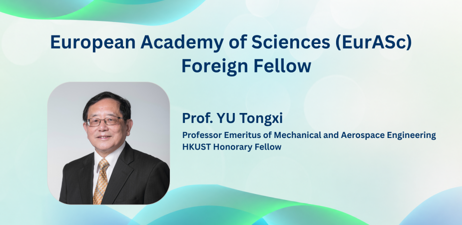 As a newly elected Foreign Fellow of the European Academy of Sciences, Prof. Yu joins an elite international community of scientific leaders.