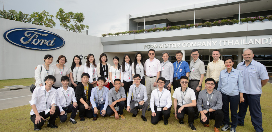 Ford-HKUST Conservation and Environmental Research Grants recipients visited Ford Thailand Manufacturing plant in Rayong, Thailand.
