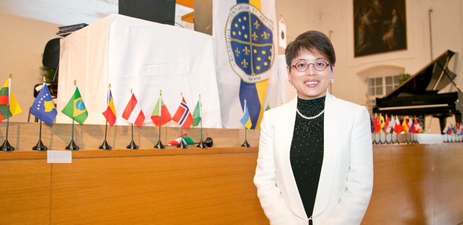 Prof Irene Lo at the inauguration for European Academy of Sciences and Arts on 7 Mar.