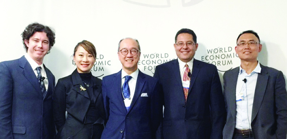 (From left) Prof Pedro Sander, Prof Pascale Fung, Prof Tony F Chan, Prof Khaled Ben Letaief and Prof Qiang Yang.