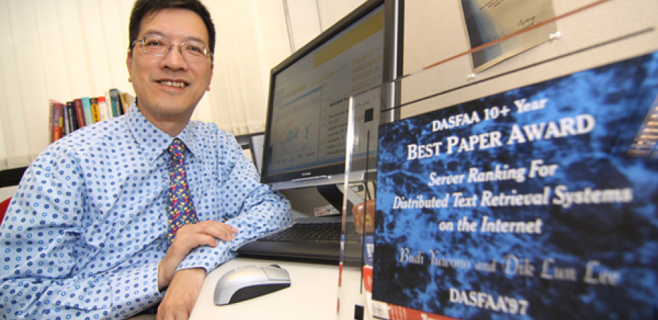 科大计算机科学及工程学系教授李迪麟及其博士生的论文获「十年来数据库高级应用最佳论文奖2009」。