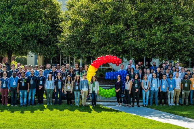 Wei Lili (eighth left, front row) at the Google PhD Fellowship Summit 2019