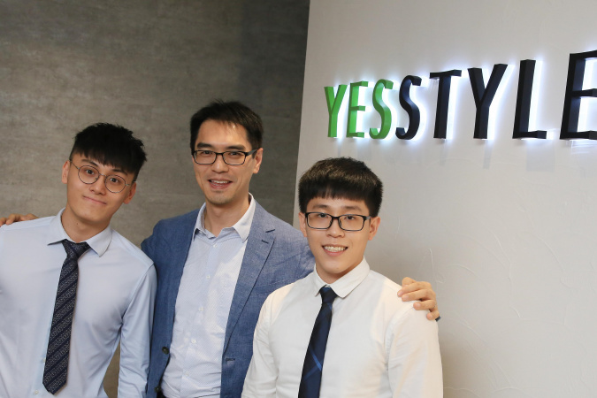 Beauty and clothing e-commerce company YesStyle's interns Ken Yeung (right) and Herman Wong (left) said the internship experience was a way to learn about current industry practices.