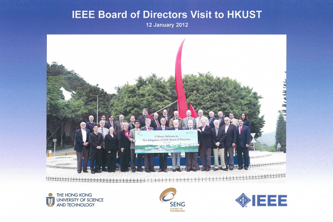 Prof. Letaief (front row, first right) welcomed the IEEE Board of Directors in 2012.
