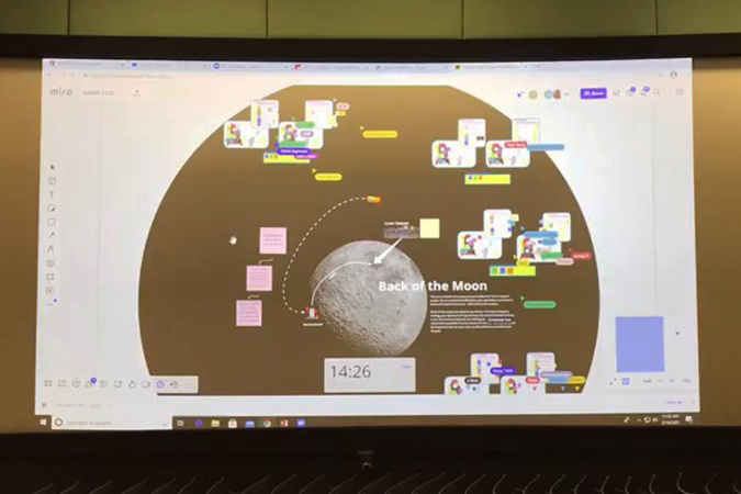 A collaborative whiteboard software platform generates opportunities for interactivity and teamwork among students learning online for the Engineering Solutions to Grand Challenges of the 21st Century, a course that relies heavily on participation in class.